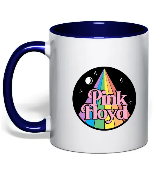 Чашка с цветной ручкой Коло Pink Floyd Глубокий темно-синий фото