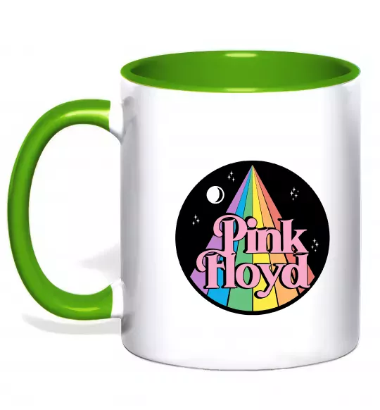 Чашка с цветной ручкой Коло Pink Floyd Зеленый фото
