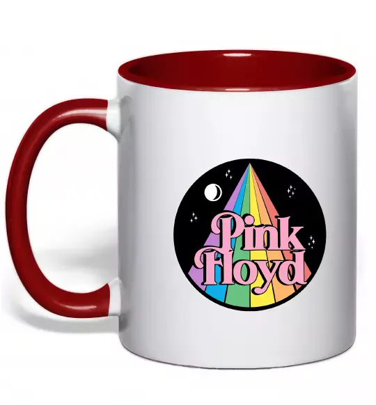 Чашка с цветной ручкой Коло Pink Floyd Красный фото