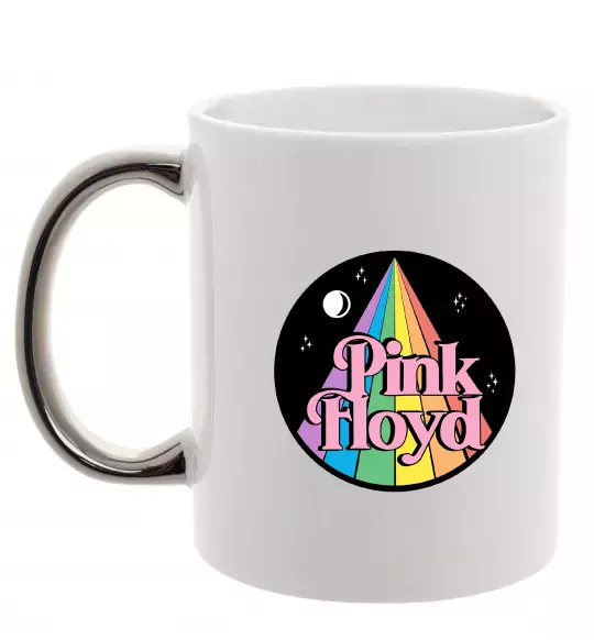 Чашка с цветной ручкой Коло Pink Floyd Серебро фото