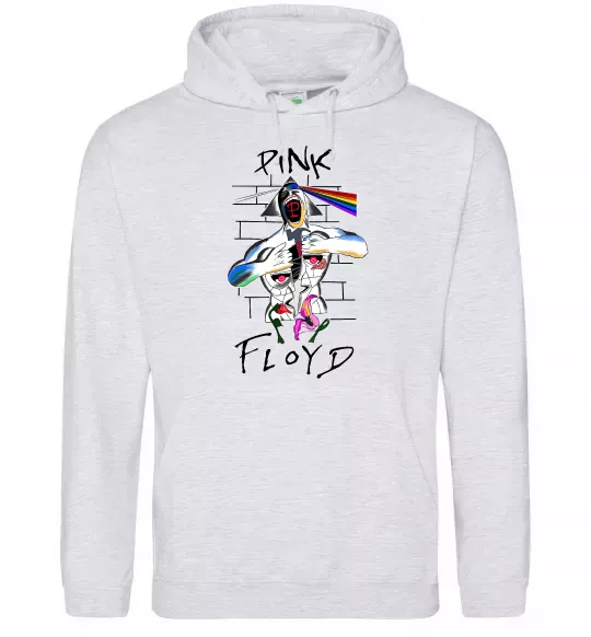 Чоловіча толстовка (худі) Pink Floyd art Сірий меланж фото