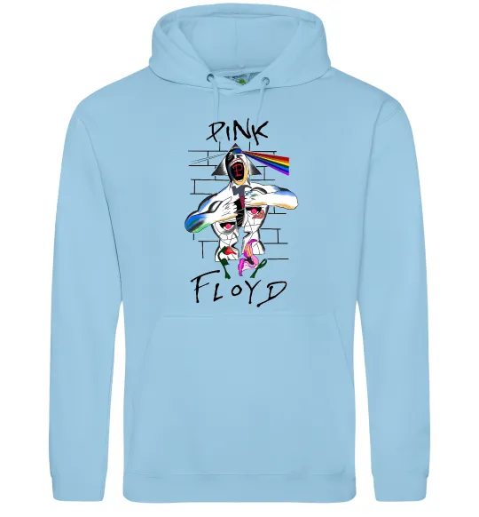 Мужская толстовка (худи) Pink Floyd art Голубой фото
