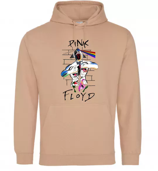 Женская толстовка (худи) Pink Floyd art Песочный фото
