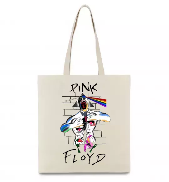 Эко-сумка Pink Floyd art Бежевый фото