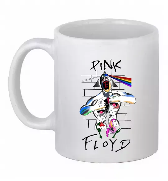 Чашка керамическая Pink Floyd art Белый фото