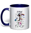 Чашка з кольоровою ручкою Pink Floyd art Глибокий темно-синій фото