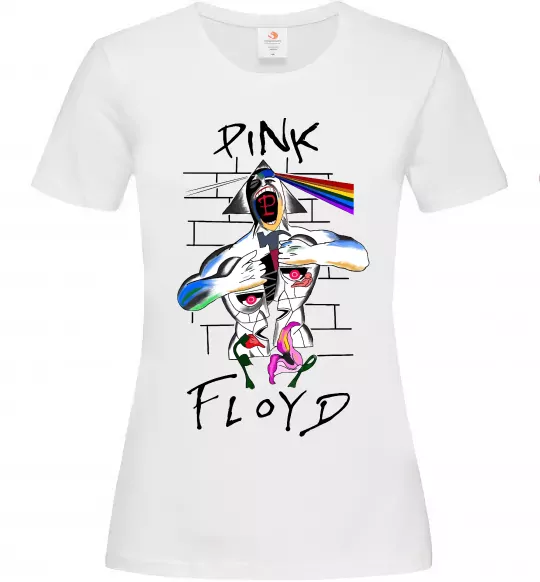 Женская футболка Pink Floyd art Белый фото
