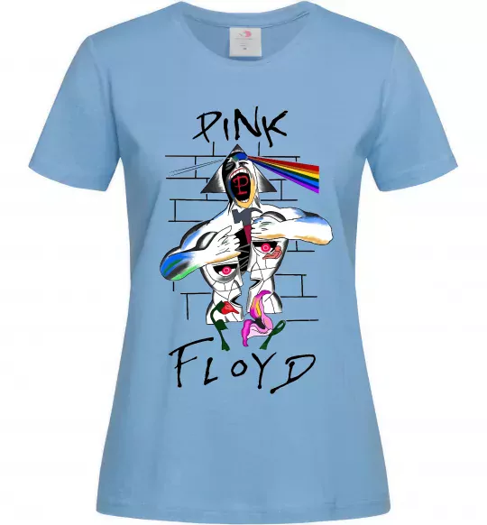 Женская футболка Pink Floyd art Голубой фото
