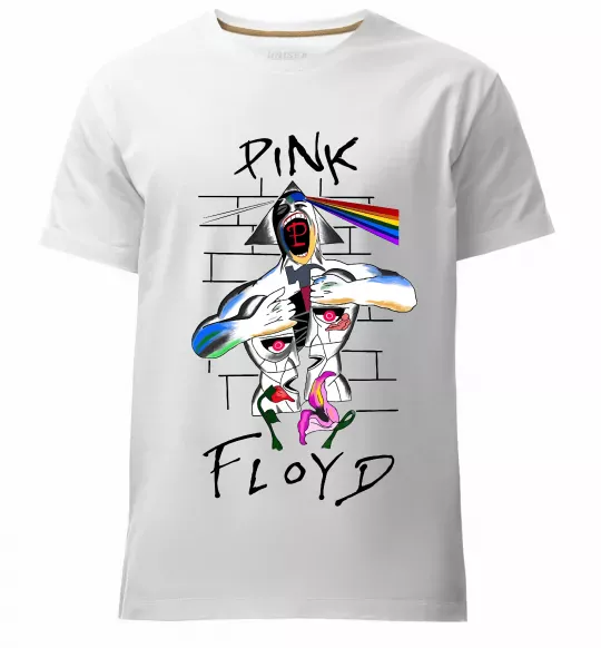 Мужская премиум футболка Pink Floyd art Белый фото