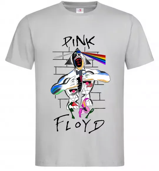 Мужская футболка Pink Floyd art Серый фото