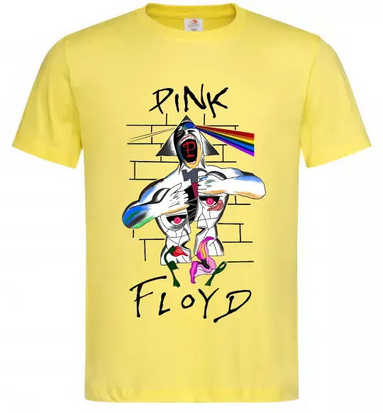 Мужская футболка Pink Floyd art Лимонный фото
