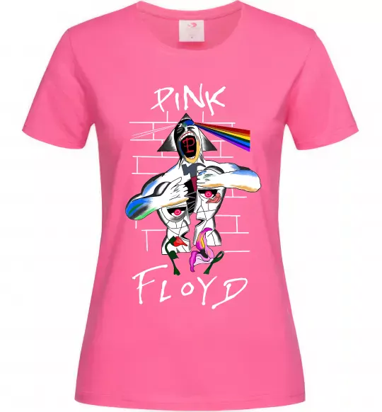 Женская футболка Pink Floyd art Ярко-розовый фото