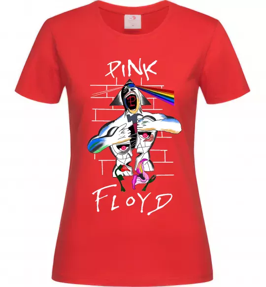 Женская футболка Pink Floyd art Красный фото
