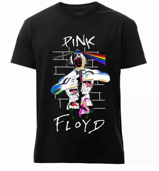 Мужская премиум футболка Pink Floyd art Черный фото