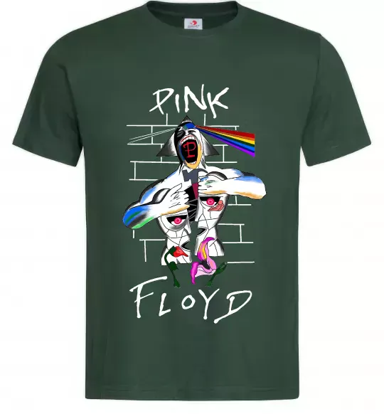 Мужская футболка Pink Floyd art Темно-зеленый фото