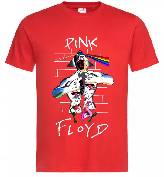 Мужская футболка Pink Floyd art Красный фото
