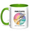 Чашка з кольоровою ручкою Wish you were here Pink Floyd Лаймовий фото
