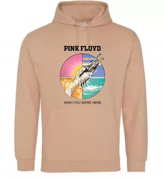 Жіноча толстовка (худі) Wish you were here Pink Floyd Пісочний фото