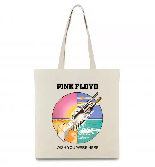 Эко-сумка Wish you were here Pink Floyd Бежевый фото