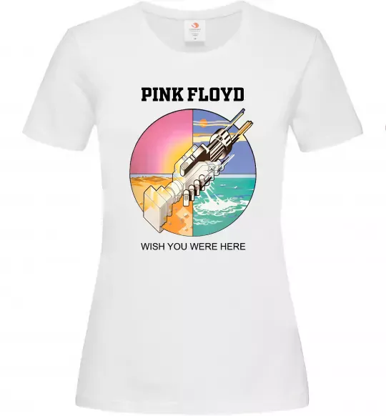 Женская футболка Wish you were here Pink Floyd Белый фото