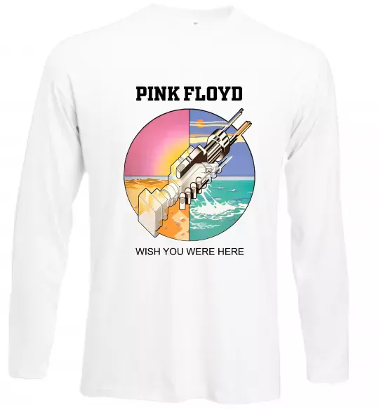 Лонгслив Wish you were here Pink Floyd Белый фото