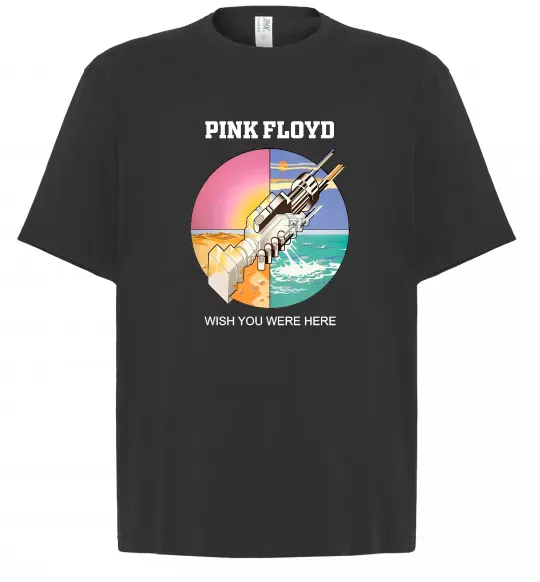 Футболка Оверсайз Wish you were here Pink Floyd Черный фото