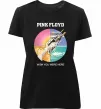 Женская премиум футболка Wish you were here Pink Floyd Черный фото