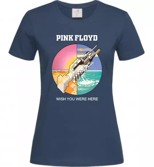 Женская футболка Wish you were here Pink Floyd Темно-синий фото