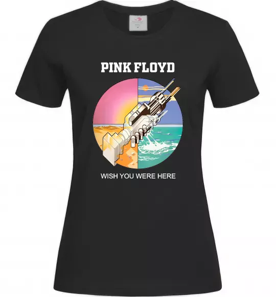 Женская футболка Wish you were here Pink Floyd Черный фото