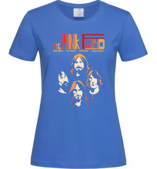 Женская футболка Pink Floyd Waters Wright Mason Gilmor Ярко-синий фото