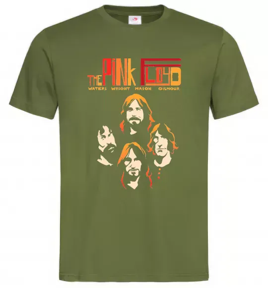 Чоловіча футболка Pink Floyd Waters Wright Mason Gilmor Оливковий фото