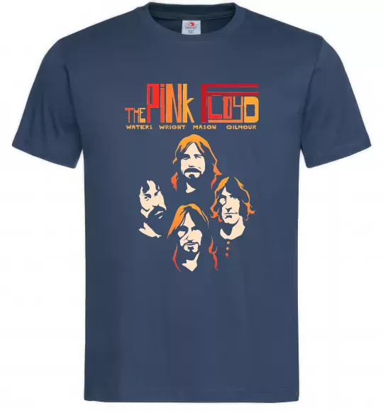 Чоловіча футболка Pink Floyd Waters Wright Mason Gilmor Темно-синій фото