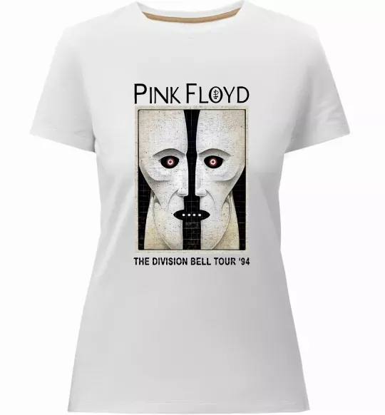 Женская премиум футболка The Division bell tour 94 Белый фото