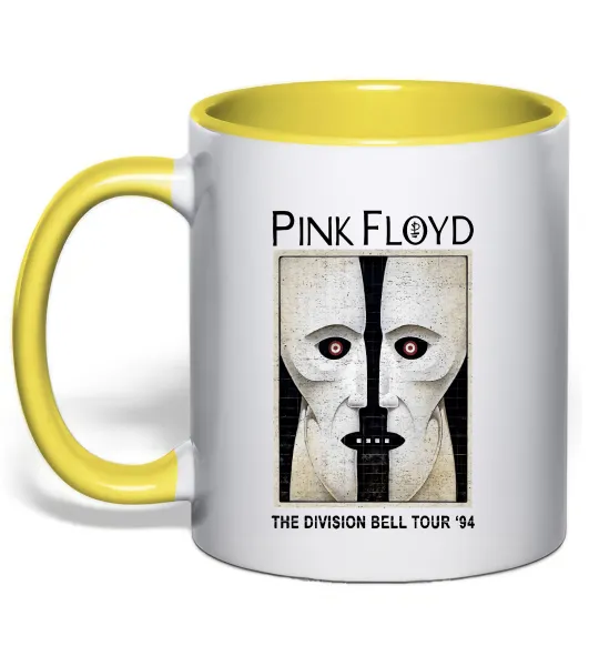 Чашка с цветной ручкой The Division bell tour 94 Лимонный фото