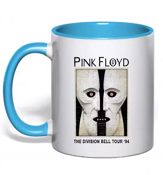 Чашка с цветной ручкой The Division bell tour 94 Голубой фото