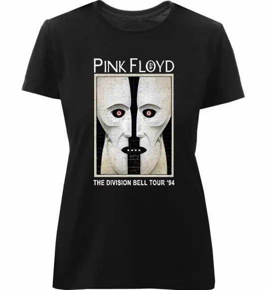 Женская премиум футболка The Division bell tour 94 Черный фото
