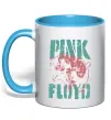 Чашка з кольоровою ручкою Pink Floyd Pig Блакитний фото