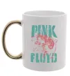 Чашка з кольоровою ручкою Pink Floyd Pig Золото фото
