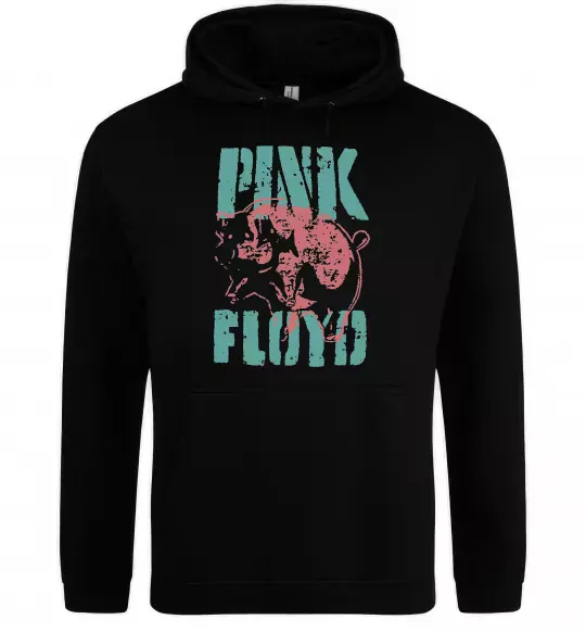 Чоловіча толстовка (худі) Pink Floyd Pig Чорний фото