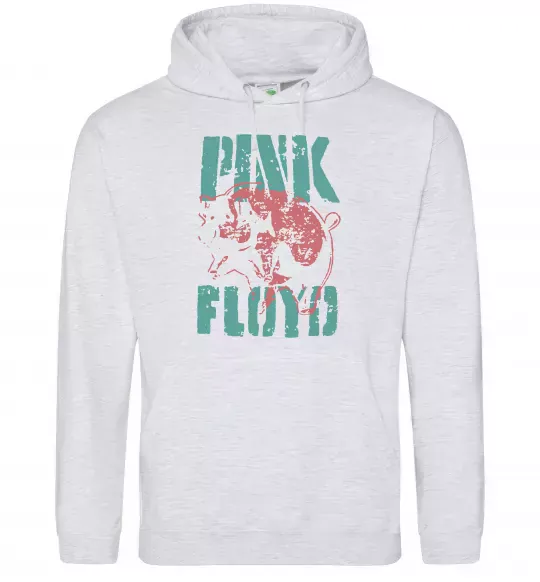 Женская толстовка (худи) Pink Floyd Pig Серый меланж фото