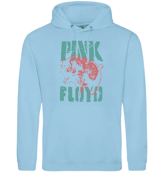 Жіноча толстовка (худі) Pink Floyd Pig Блакитний фото
