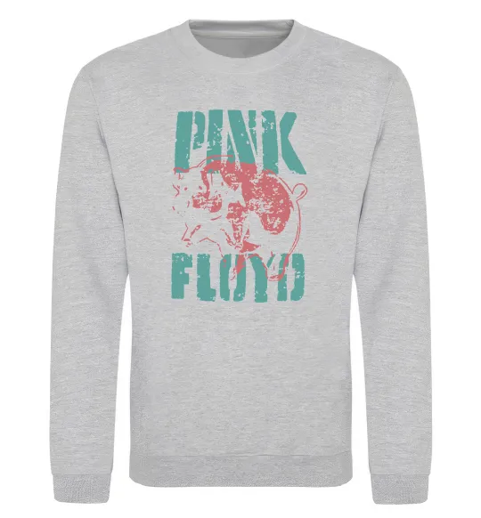 Свитшот Pink Floyd Pig Серый меланж фото