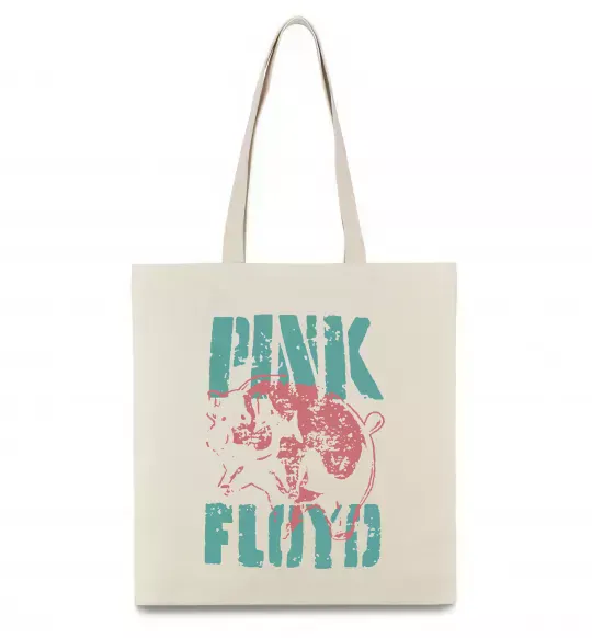 Еко-сумка Pink Floyd Pig Бежевий фото
