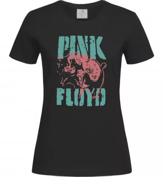 Жіноча футболка Pink Floyd Pig Чорний фото