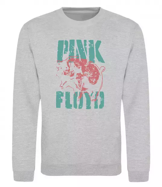 Свитшот Pink Floyd Pig Серый меланж фото