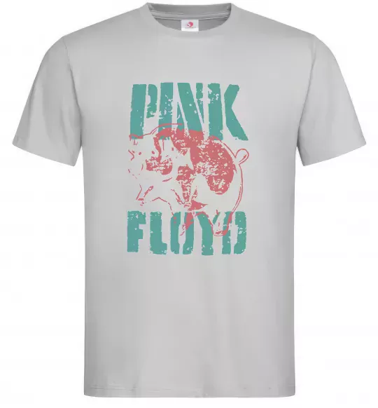 Мужская футболка Pink Floyd Pig Серый фото