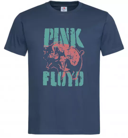 Мужская футболка Pink Floyd Pig Темно-синий фото