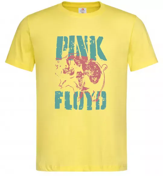 Мужская футболка Pink Floyd Pig Лимонный фото