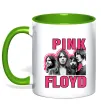 Чашка с цветной ручкой Pink Floyd photo Лаймовый фото