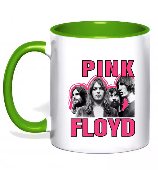 Чашка с цветной ручкой Pink Floyd photo Зеленый фото